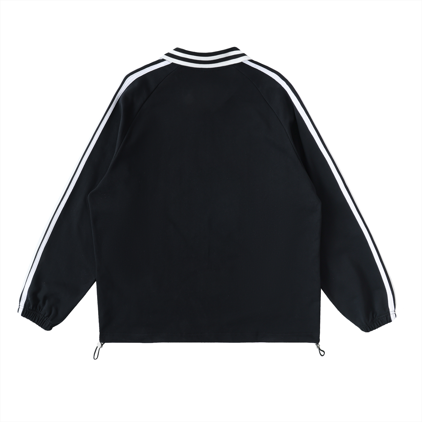 A.J Collective Contrast Striped Lapel Collar Sweatshirt