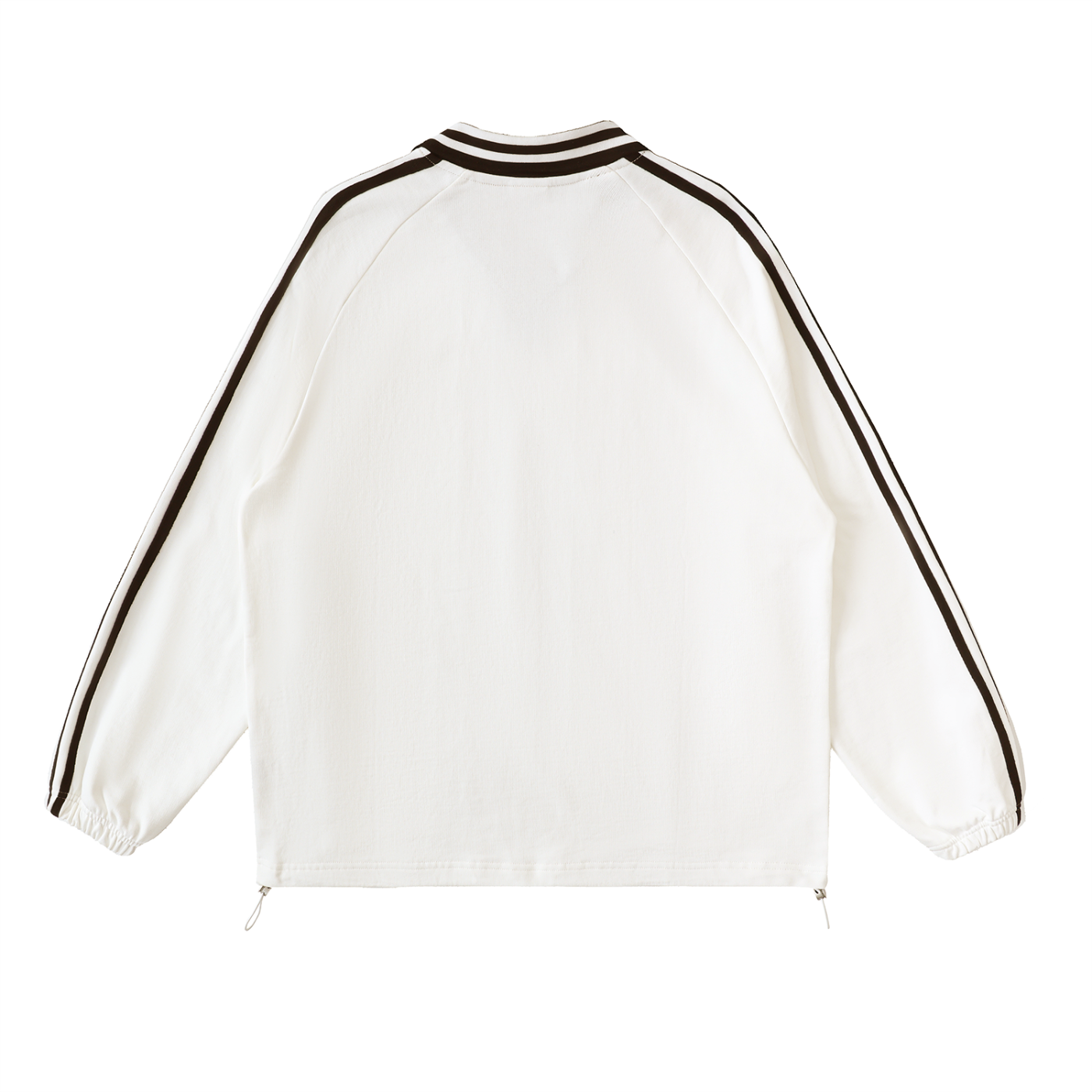 A.J Collective Contrast Striped Lapel Collar Sweatshirt