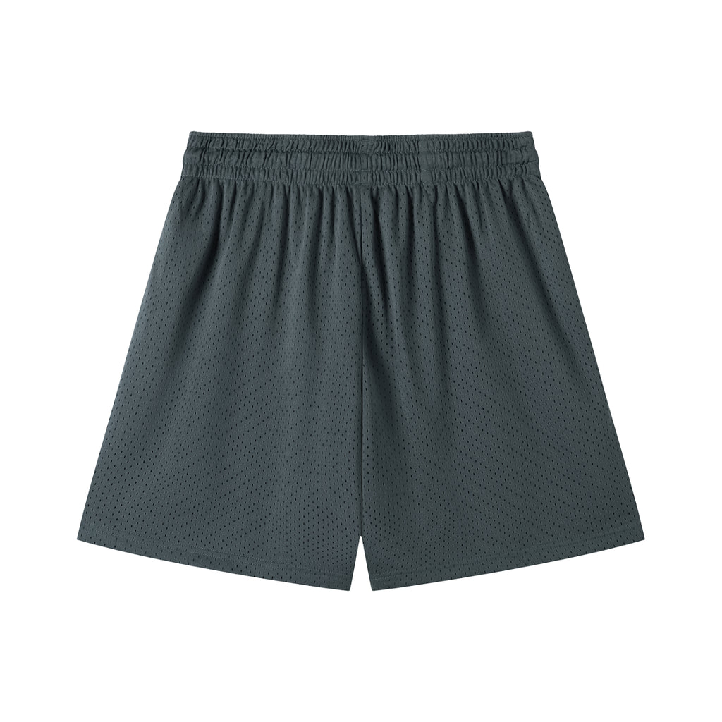 A.J Collective Mesh Drawstring Shorts (White Font)