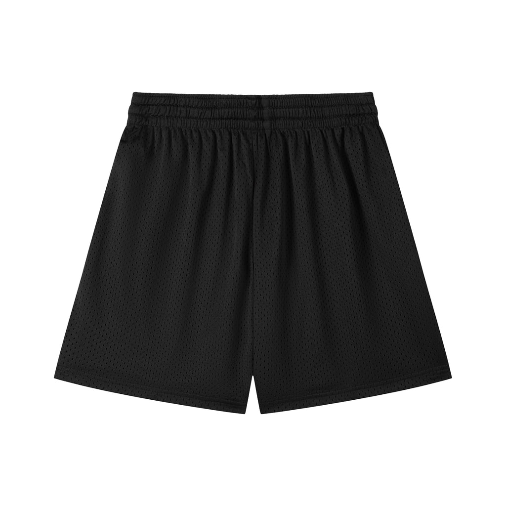 A.J Collective Mesh Drawstring Shorts (White Font)