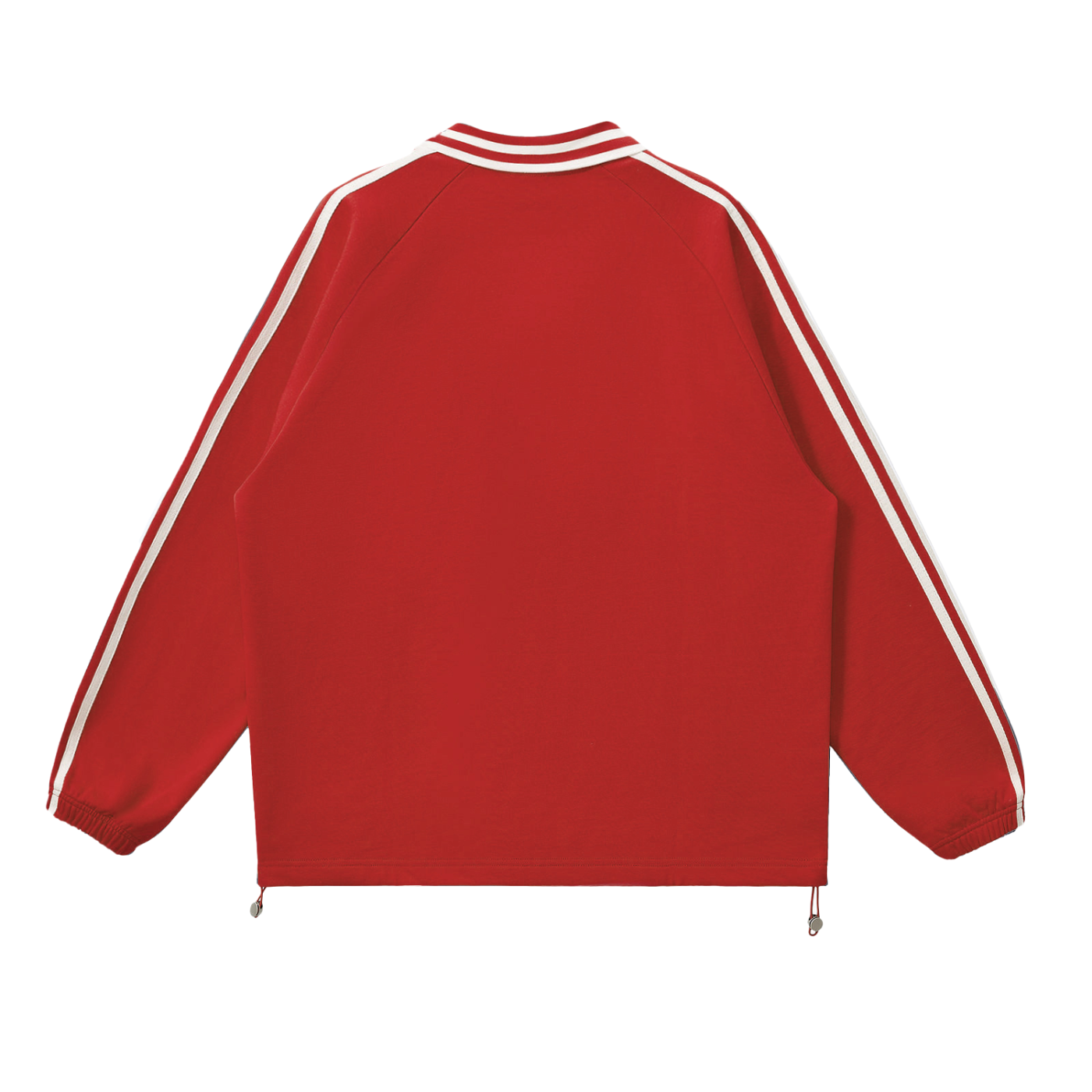 A.J Collective Contrast Striped Lapel Collar Sweatshirt