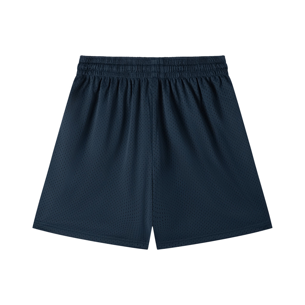 A.J Collective Mesh Drawstring Shorts (White Font)