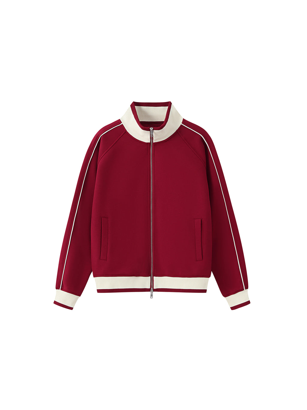 A.J Collective Colour Block Raglan Sleeve Zip Track Jacket (Double Zip)