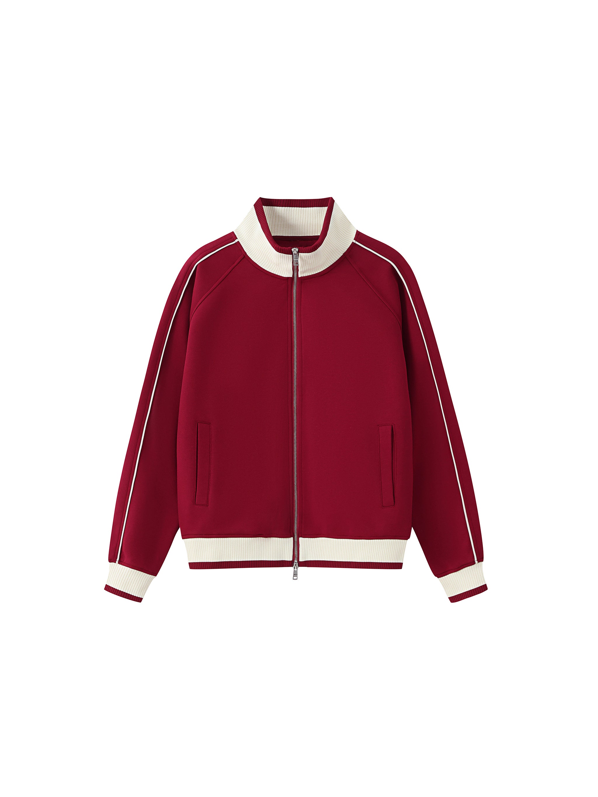 A.J Collective Colour Block Raglan Sleeve Zip Track Jacket (Double Zip)